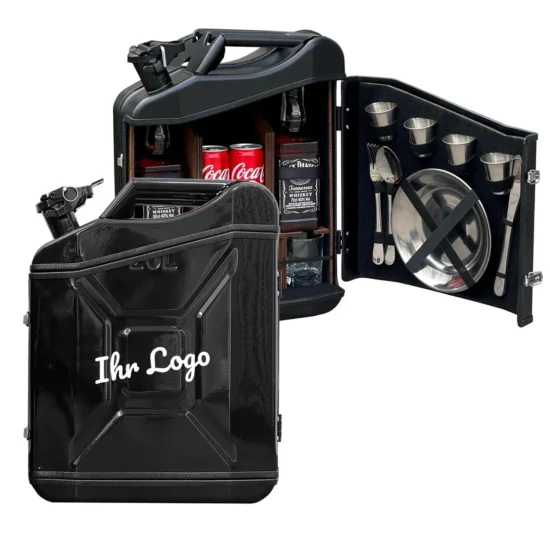 Kanisterbar 20 L mit Ihrem Logo Figur Tür