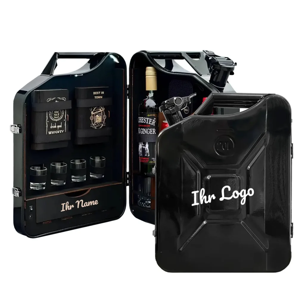 personalisierte kanisterbar mit zigarren