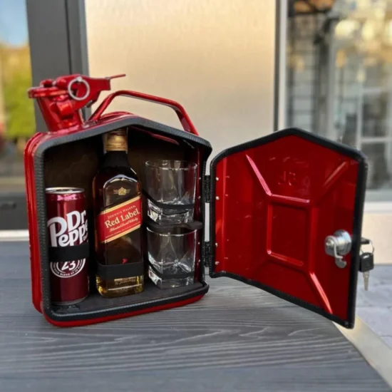Personalisierte Kanisterbar 5 L Klassische Figur Tür