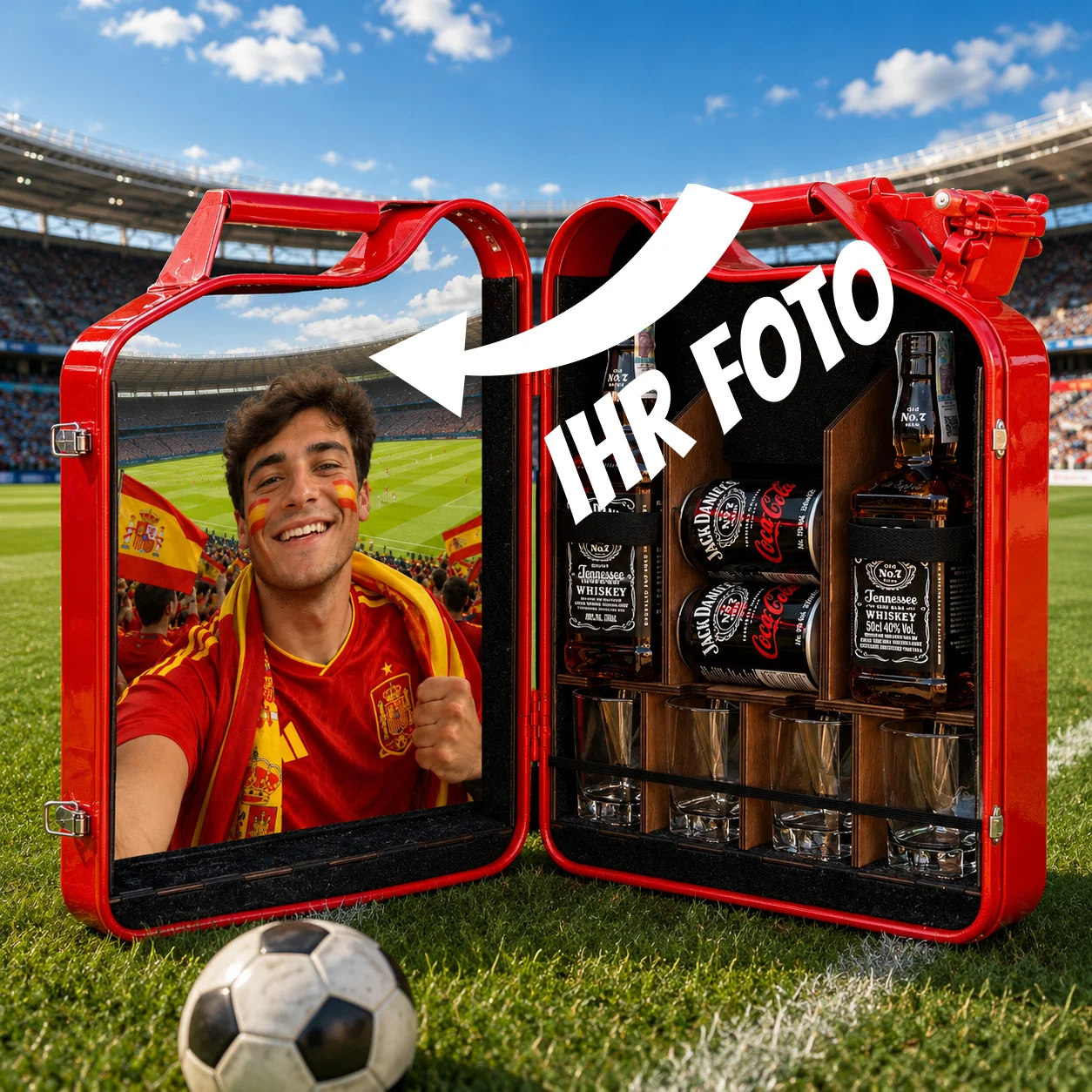 personalisierte fussball kanisterbar