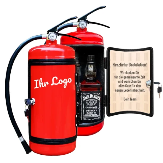 Feuerlöscher Bar mit Ihrem Logo und Gravur